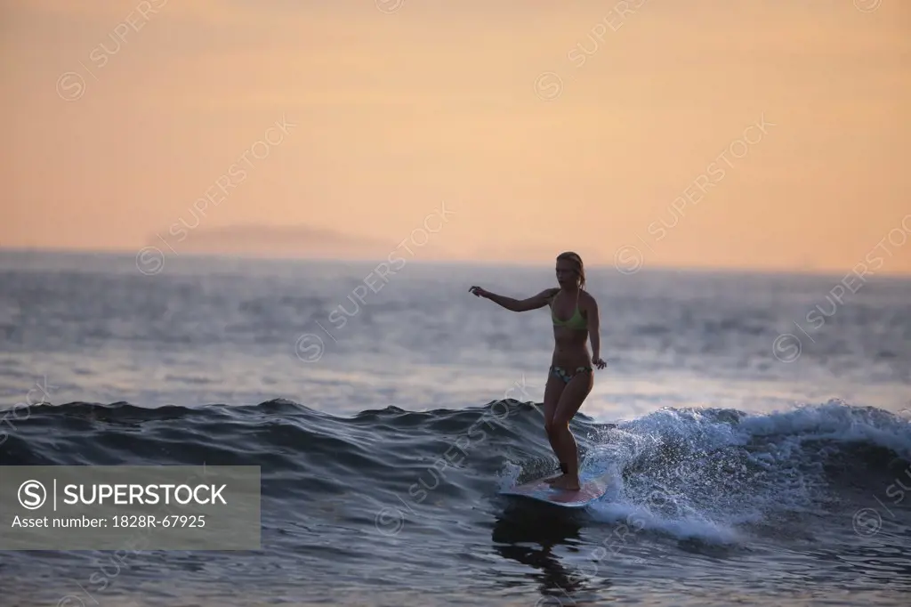 Surfer at Dusk, Punta Burros, Nayarit, Mexico