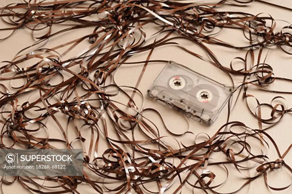 Unspooled Cassette Tape