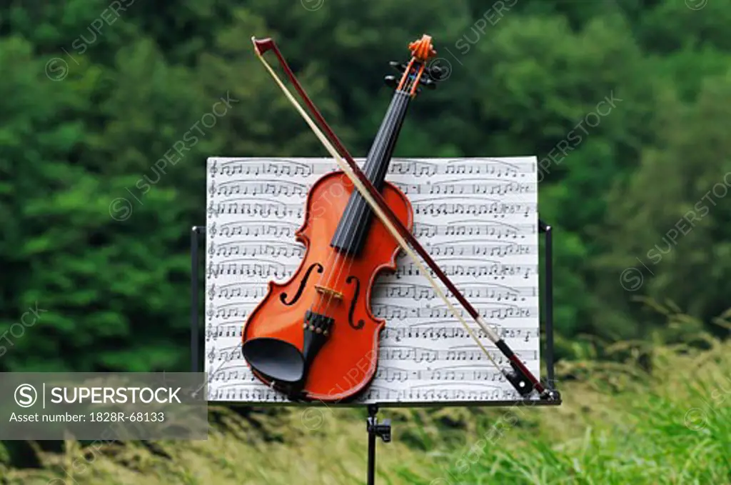 Violin on Music Stand