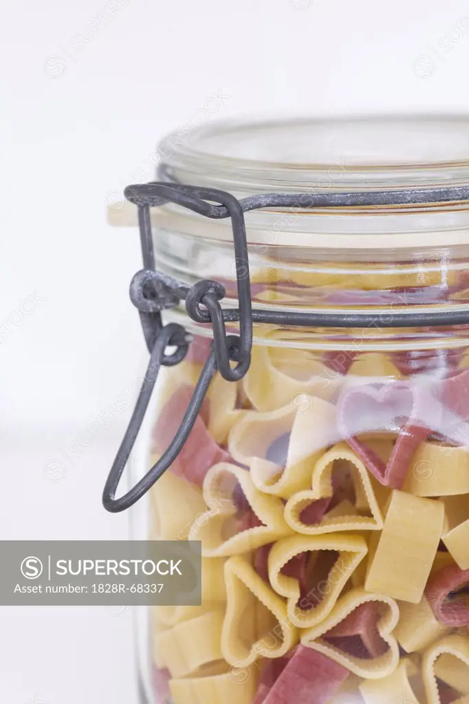 Heart Shaped Pasta in Jar