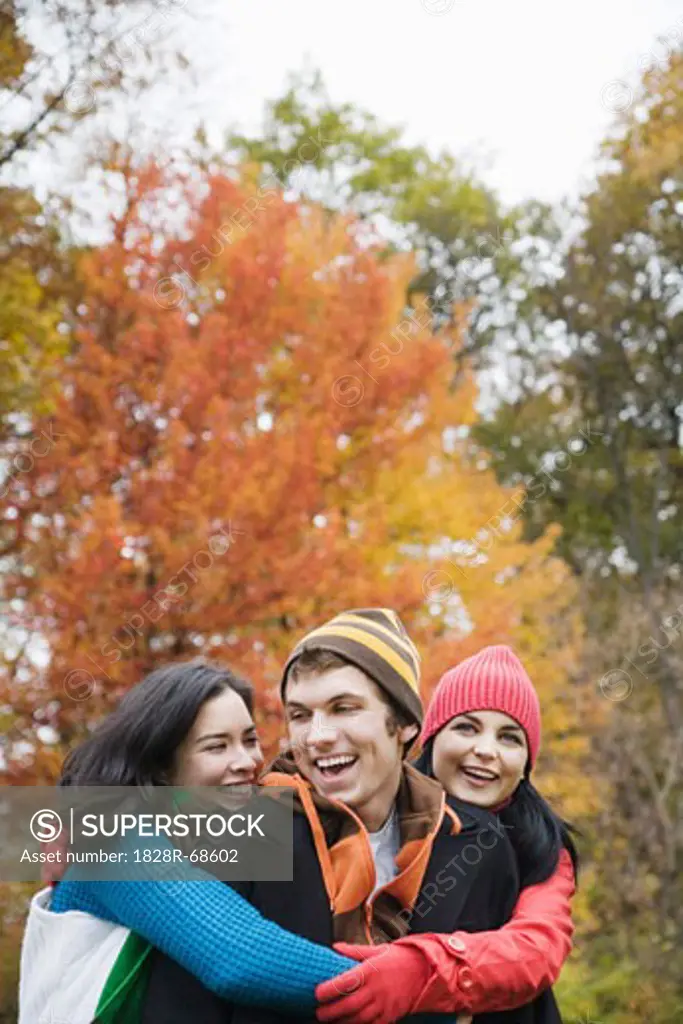 Friends Outdoors in Autumn