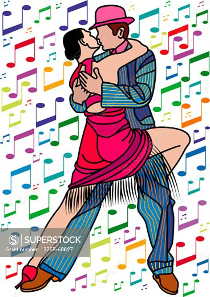 Illustration of Couple doing Tango
