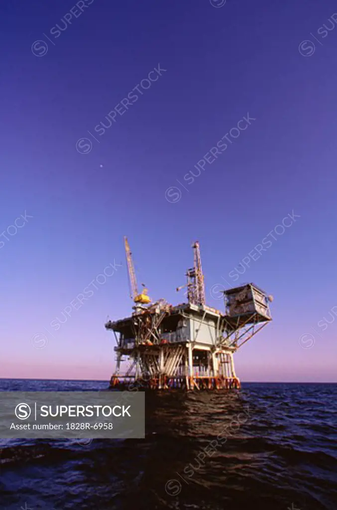 Offshore Oil Rig, California, USA   