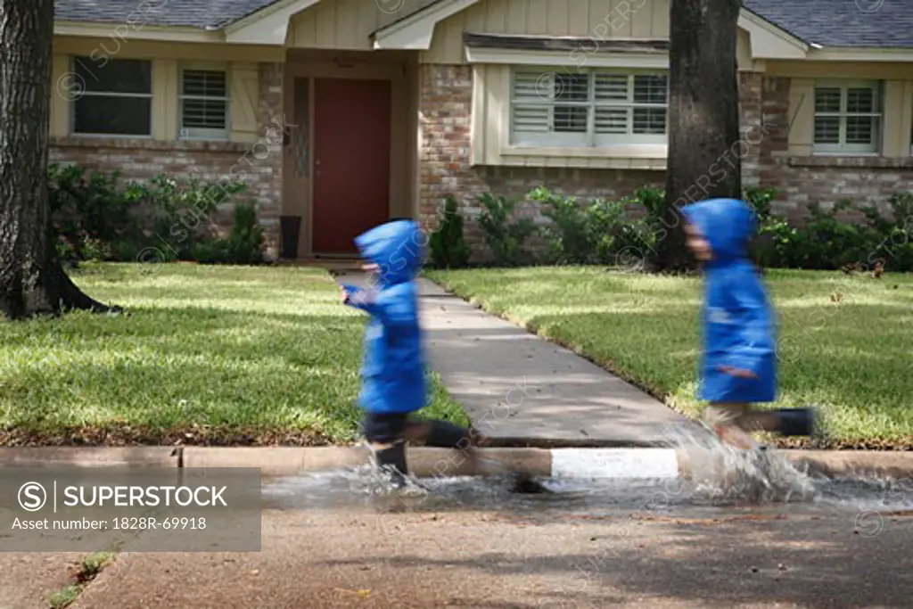 Children Running in Street