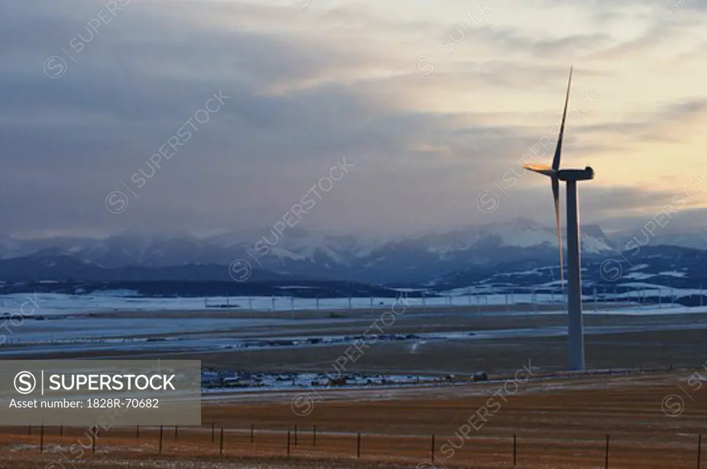 Wind Turbine, Near Pincher Creek, Alberta, Canada