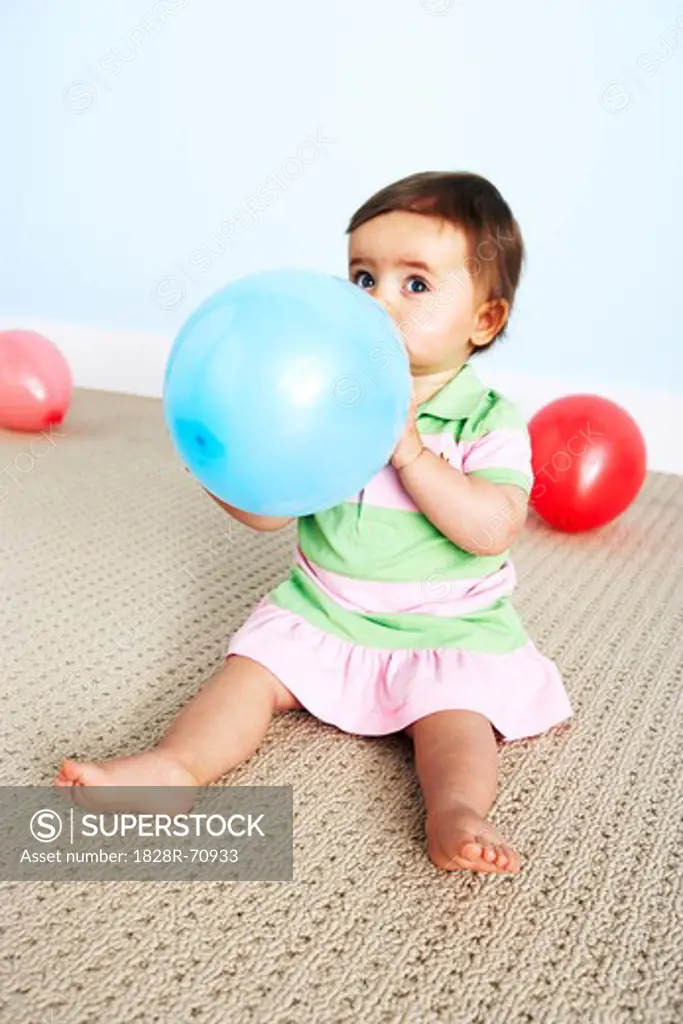 Baby Girl with Balloon