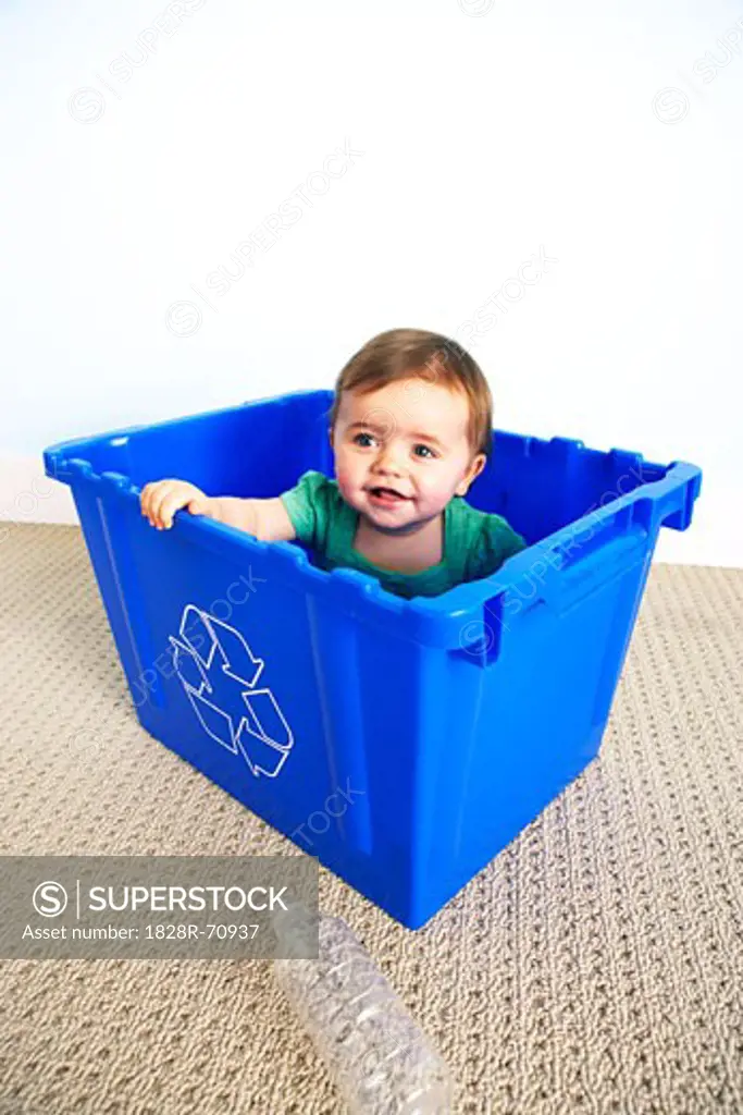 Baby Girl in Recycling Bin