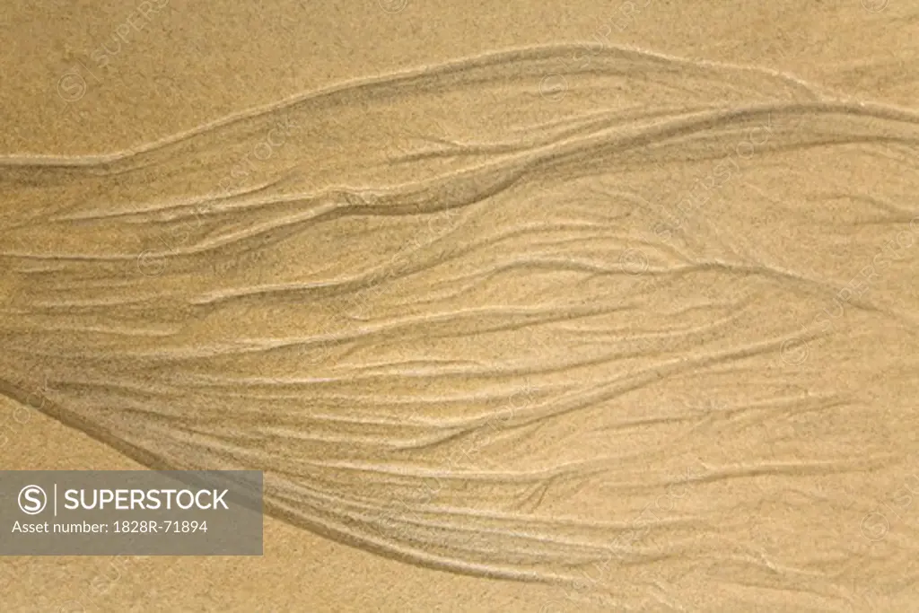 Patterns in Sand on Beach