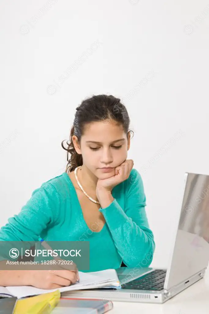 Teenage Girl Doing Homework