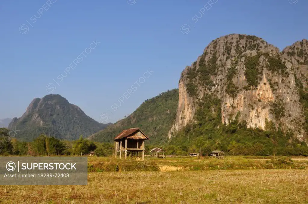 Limestone Karst Mountains, Vang Vieng, Vientiane Province, Laos
