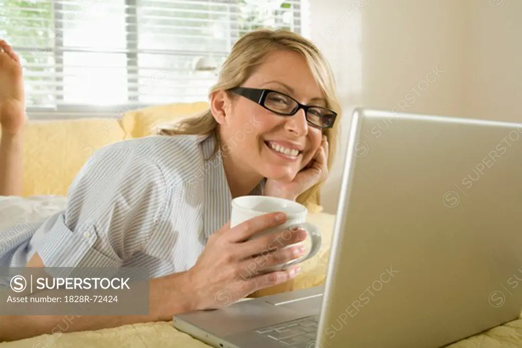 Woman Using Laptop Computer