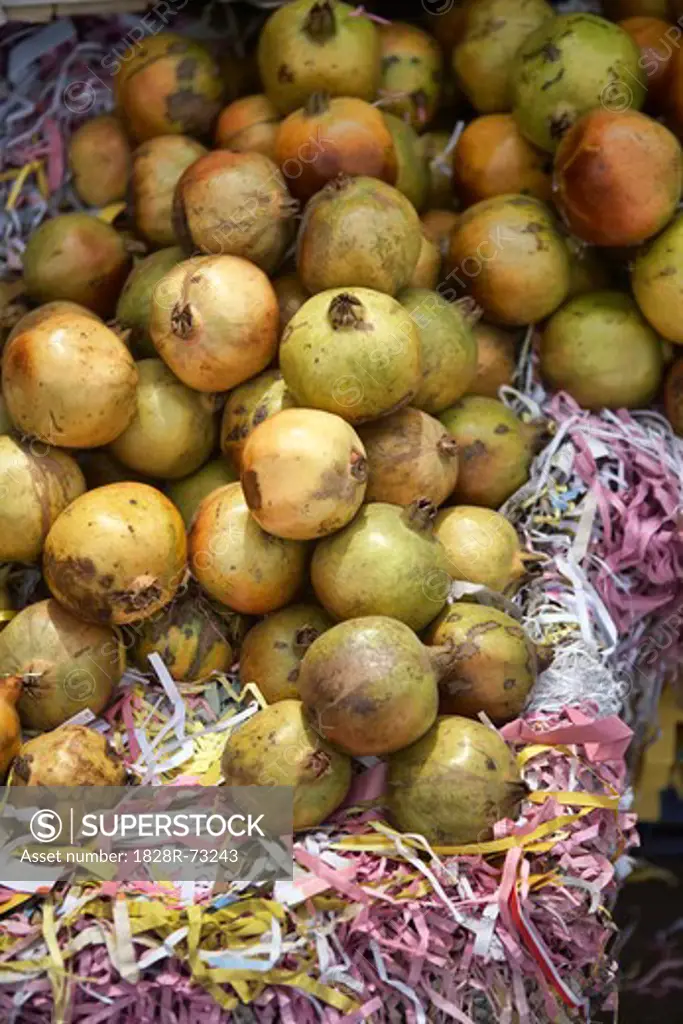 Fresh Pomegranates at Market, Bangalore, Karnataka, India