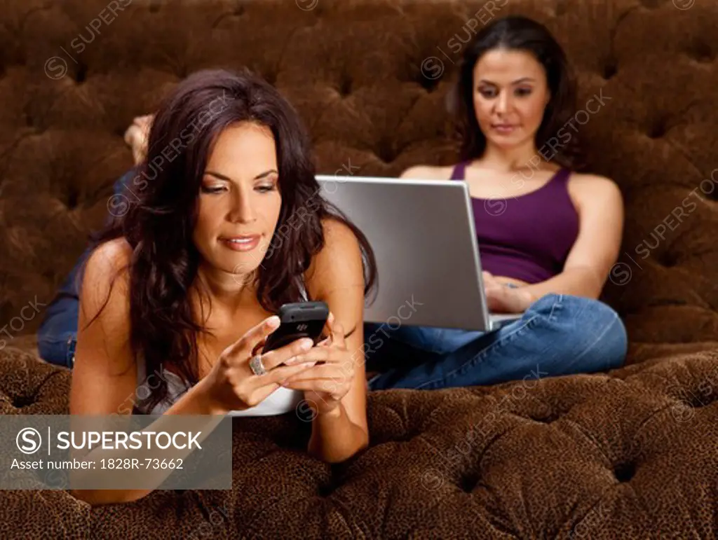 Women Using Wireless Devices