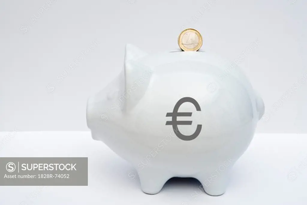Piggy Bank with Euros
