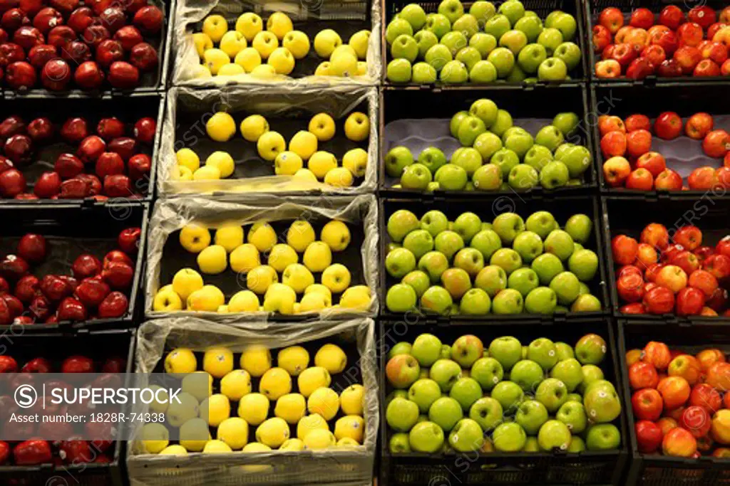 Apples in a supermarket