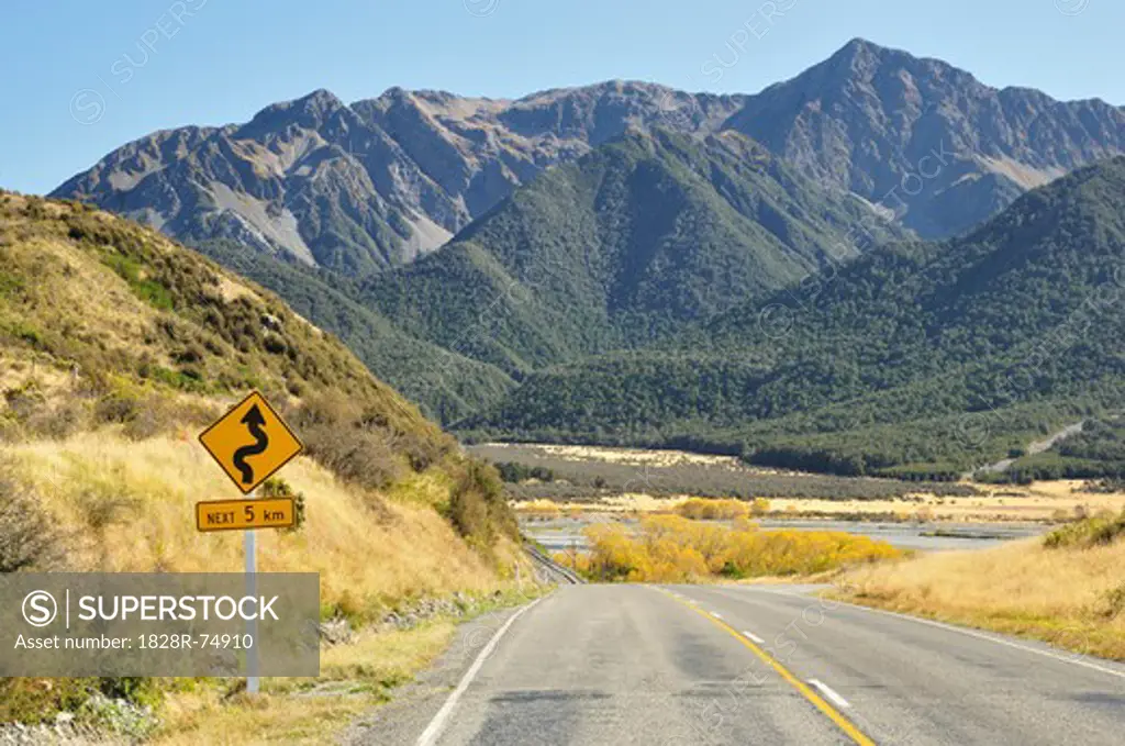 West Coast Road, Canterbury High Country, South Island, New Zealand