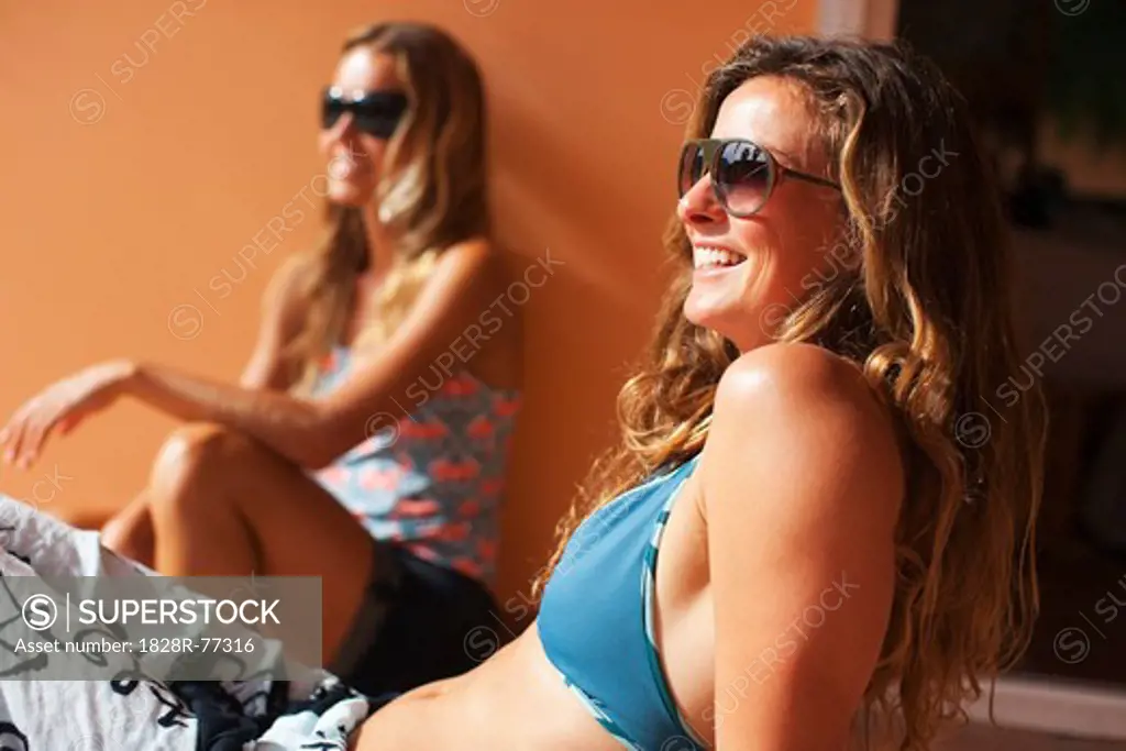 Women Sun Tanning, Baja California Sur, Mexico