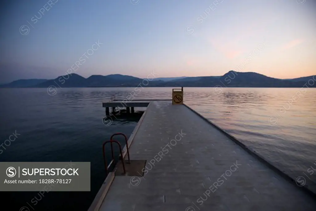 Dock, Okanagan Lake, British Columbia, Canada