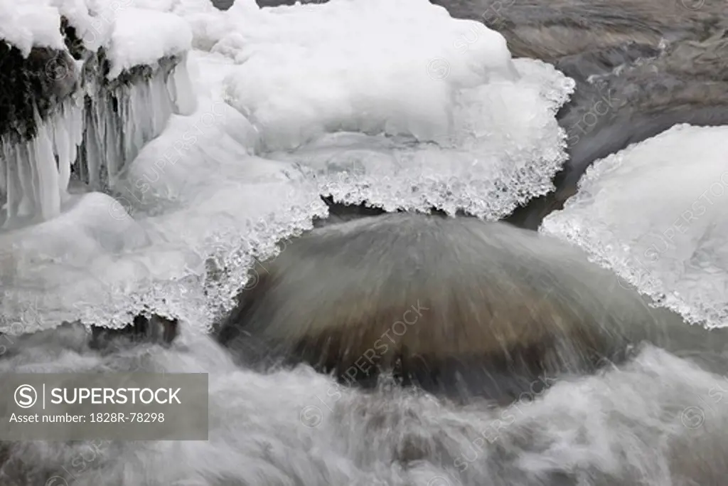 Ice Formations, Sihl River, Canton of Zurich, Switzerland