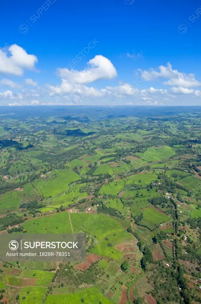 Aerial View of Landscape, Kenya