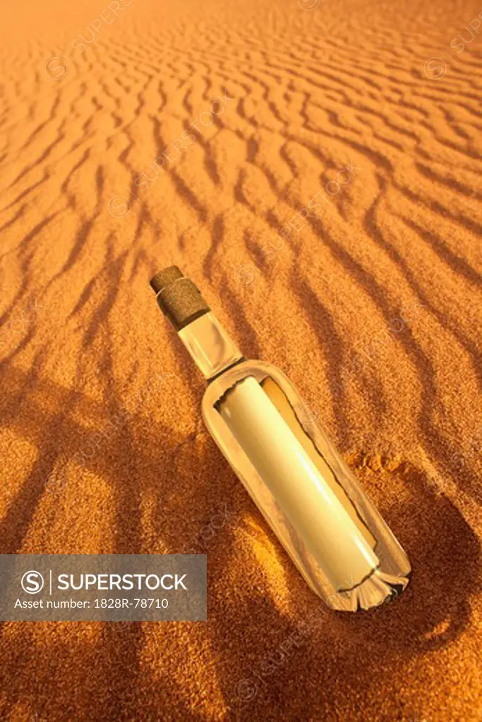Message in a Bottle in the Desert