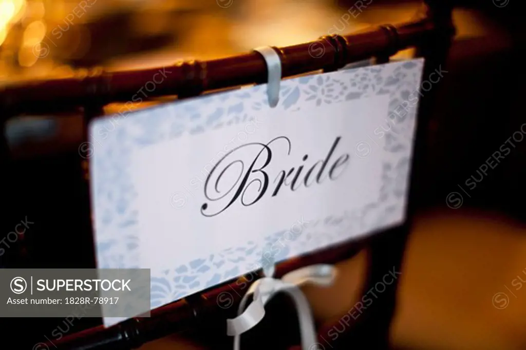 Bride Sign on Chair