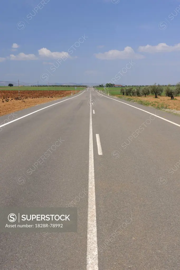 Centre Line of Road, Andalusia, Spain