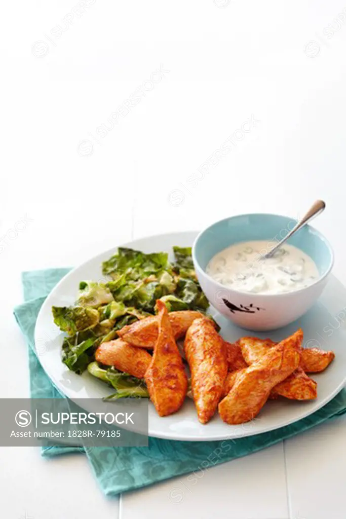 Chicken Fingers with Blue Cheese Dressing