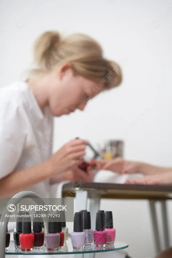 Woman Getting a Manicure, Vancouver, British Columbia, Canada
