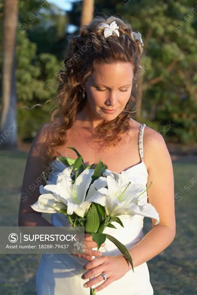 Portrait of Bride, Maui, Hawaii, USA