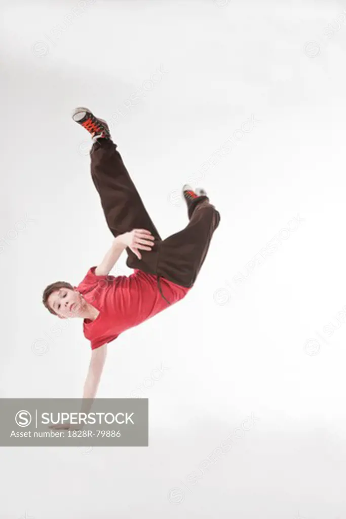 Teenager doing Handstand