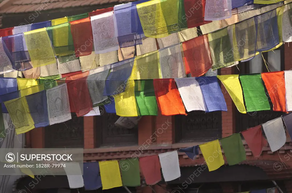 Prayer Flags, Boudhanath, Kathmandu, Bagmati, Madhyamanchal, Nepal