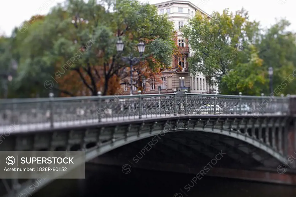 Ornate Bridge over River, Berlin, Germany