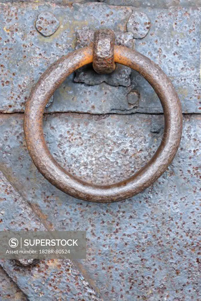 Close-up of Metal Door Knocker, Baden-Wurttemberg, Germany