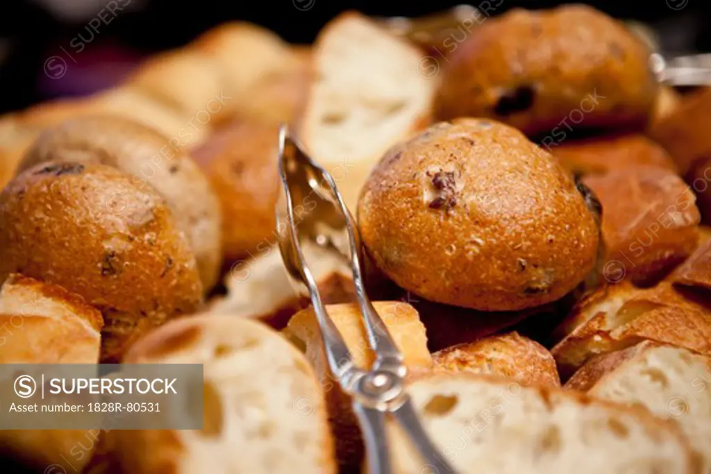Close-up of Bread and Dinner Rolls