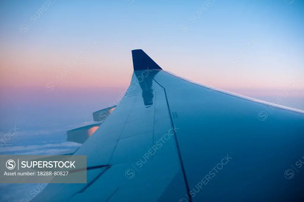 Airplane Wing, Munich, Oberbayern, Bavaria, Germany