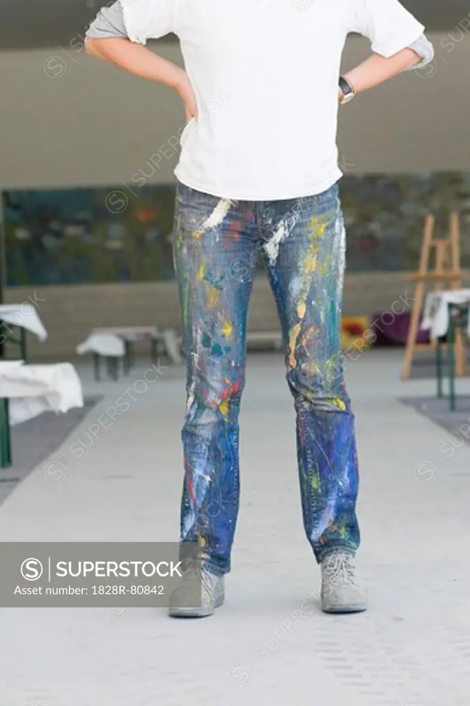 Painter wearing Jeans, Salzburg, Austria