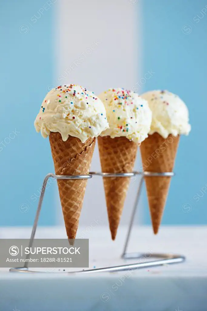 Three Ice Cream Cones
