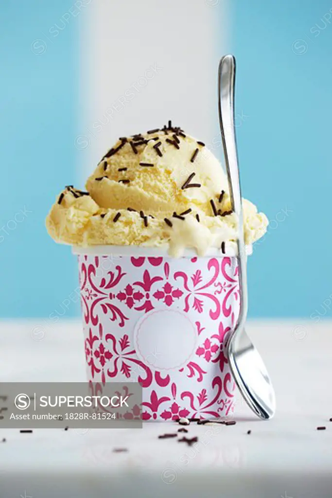 Ice Cream Cup and Spoon
