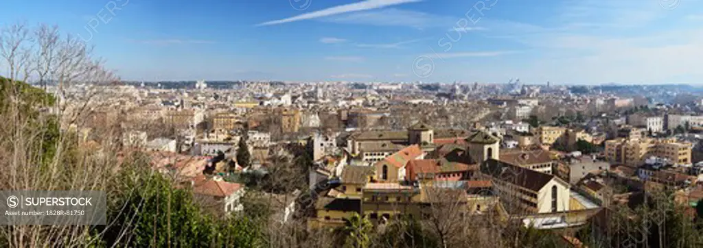 View From Manfredi Lighthouse, Gianicolo Hill, Rome, Lazio, Italy