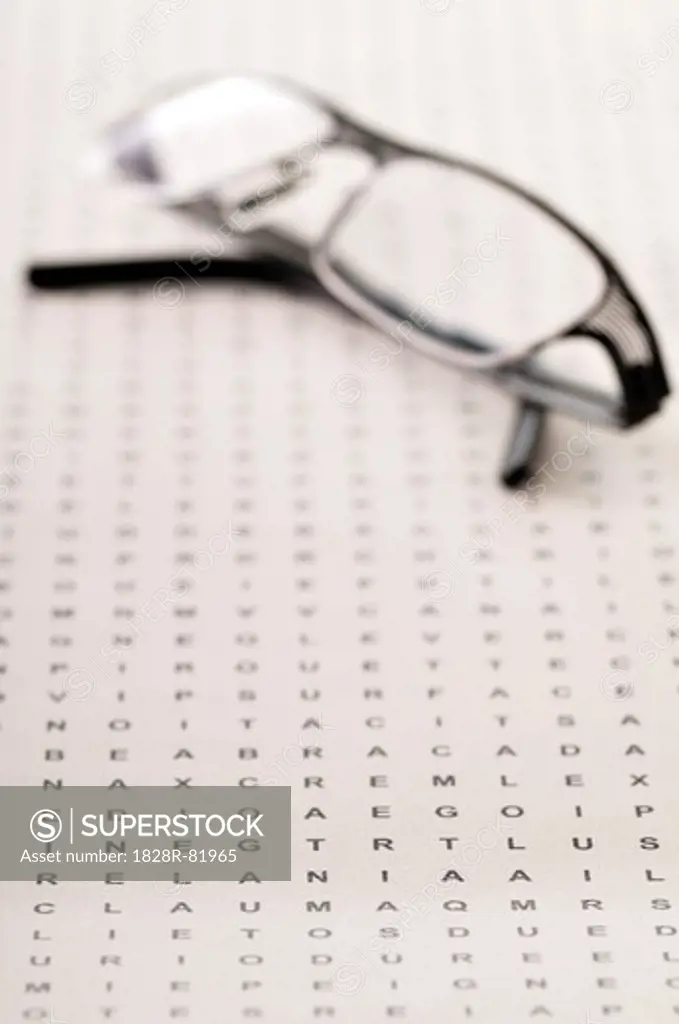 Eyeglasses and Letter Chart