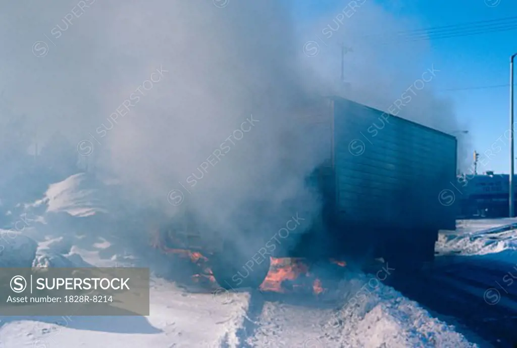 Burning Truck, Ontario, Canada   