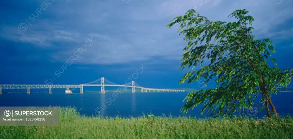 Bridge at Prescott, St. Lawrence River, Ontario, Canada   