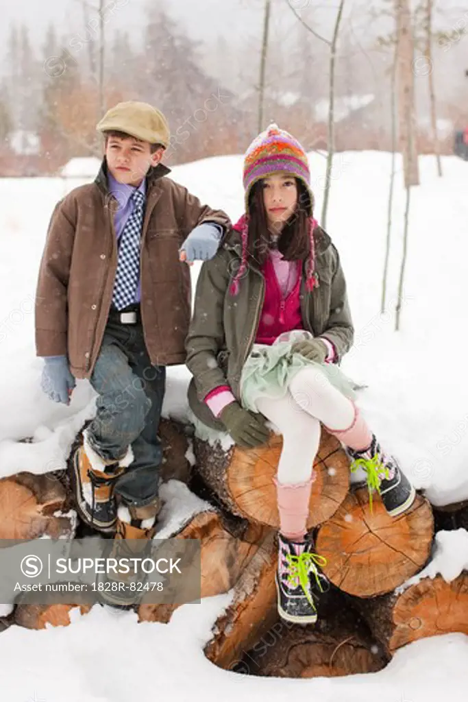 Boy and Girl, Frisco, Summit County, Colorado, USA