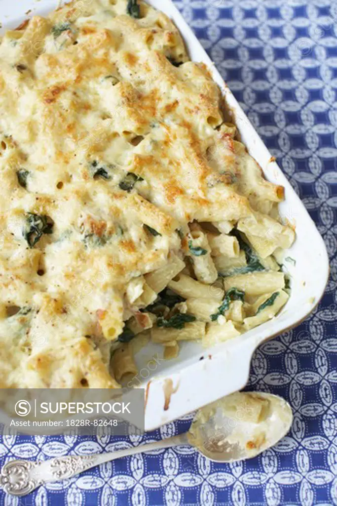 Macaroni and Cheese with Spinach and Prosciutto