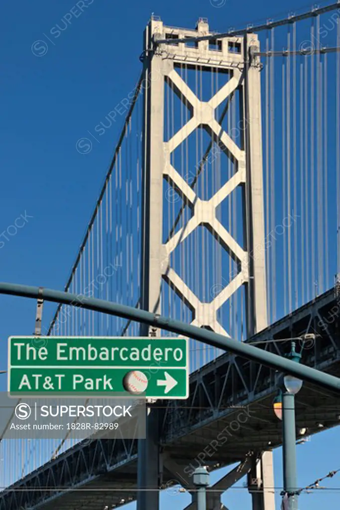 Bay Bridge from Embarcadero, San Francisco, California, USA