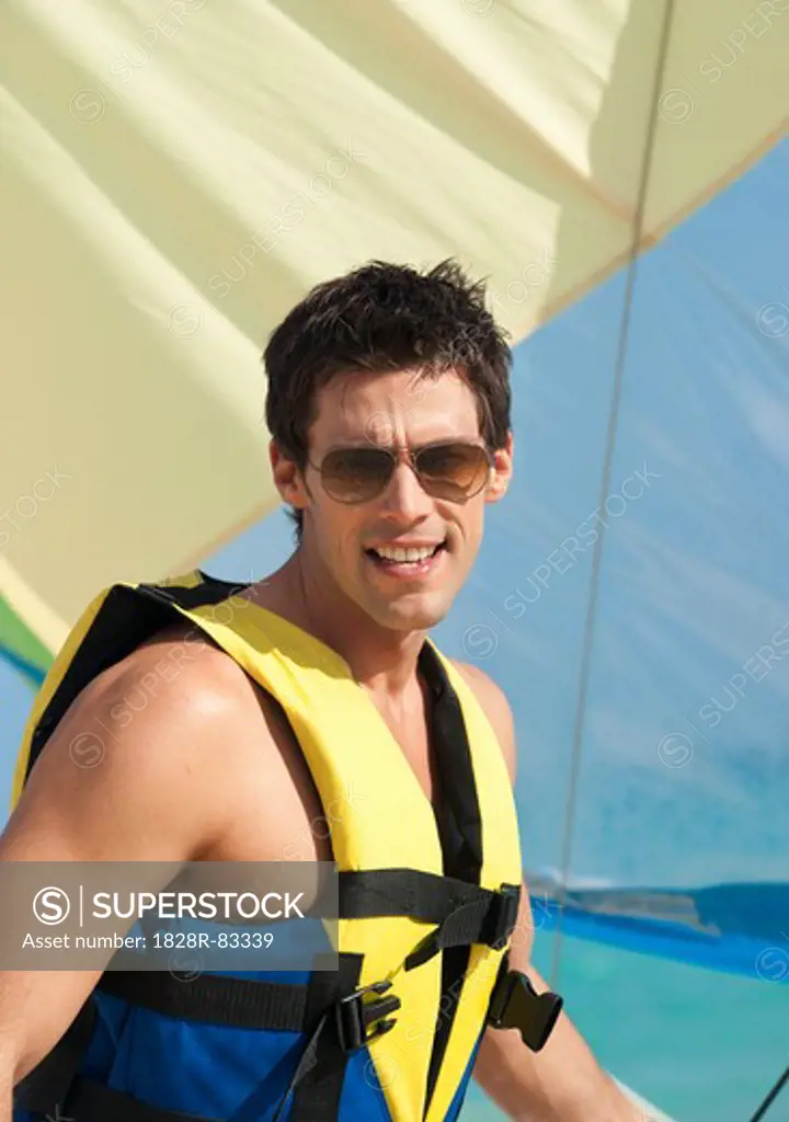Man on Sailboat, Reef Playacar Resort and Spa, Playa del Carmen, Mexico