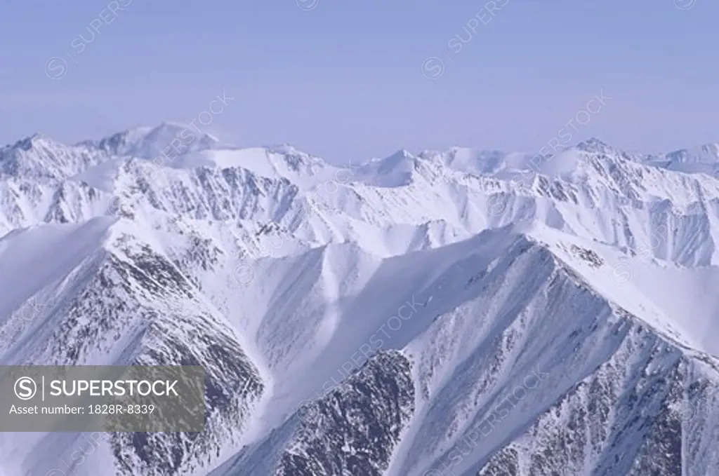 Brooks Range from the Air, Alaska, USA   