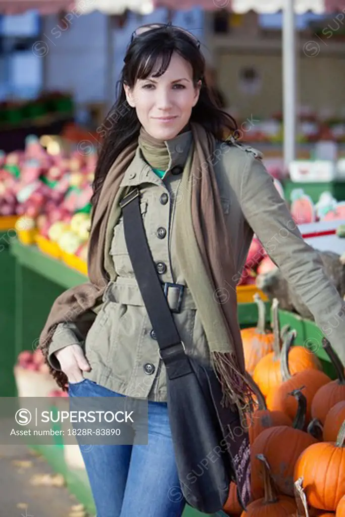 Woman at Outdoor Market, Montreal, Quebec, Canada