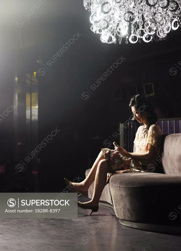 Woman Sitting in Club   